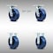 Service Caster 6 Inch SS Solid Poly Caster Set with Roller Bearings 2 Swivel Lock 2 Rigid SCC SCC-SS30S620-SPUR-BSL-2-R-2 - alternate 1